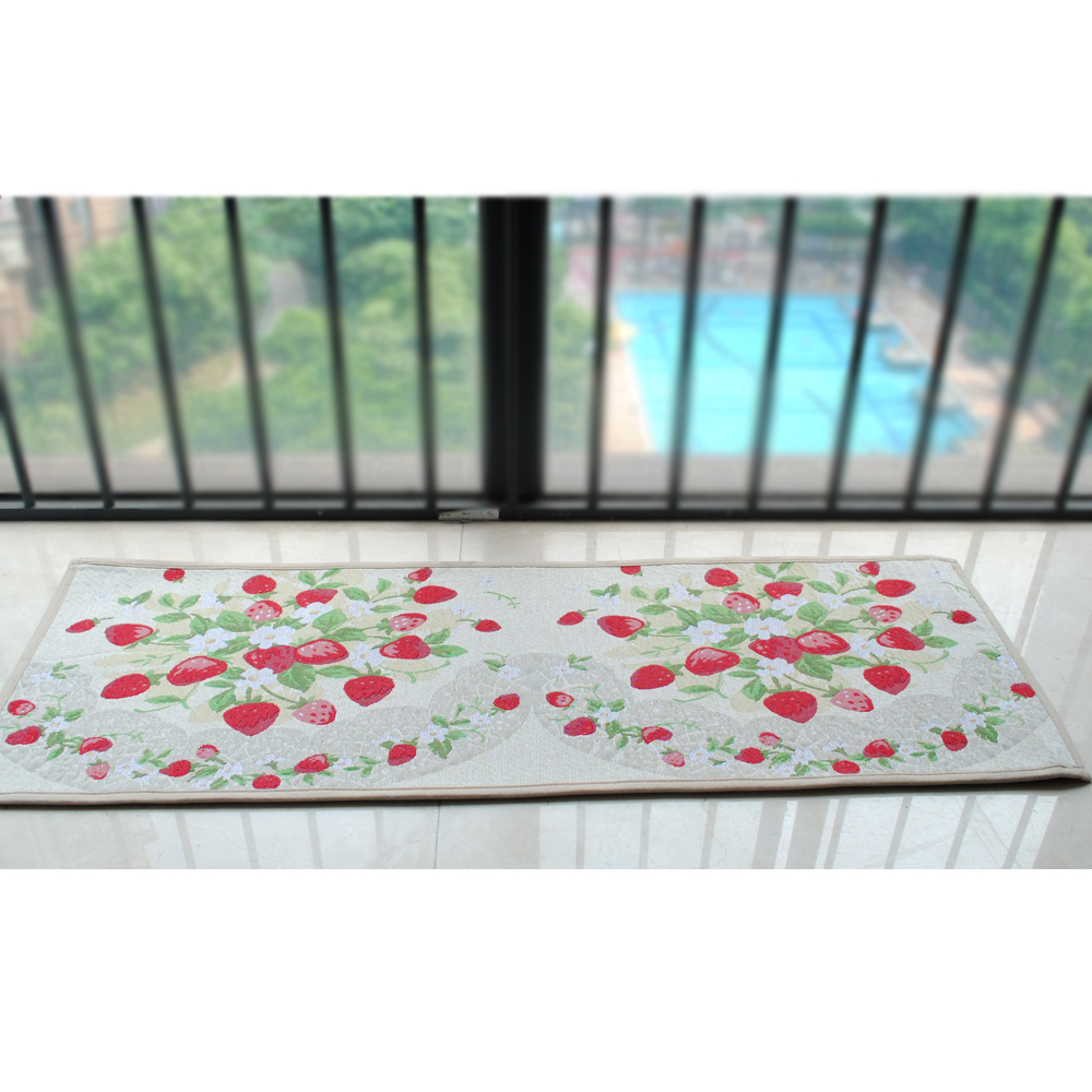 yazi Strawberry String Fabric Non-slip Kitchen Mat Rug,48x18 Inches - Image 5