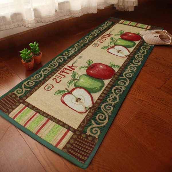 yazi Fresh Picked Apples Vintage Non-slip Area Rug Kitchen Mat,17x68 Inches