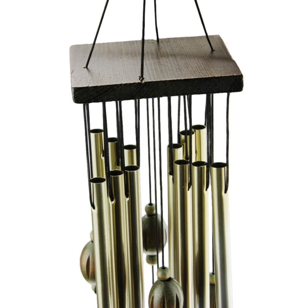 yazi Antique Butterfly Wind Chimes Metal 12 Tubes Outdoor Great Sound Christmas Gift - Image 3