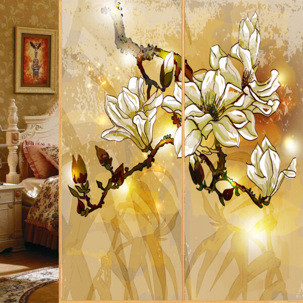 yazi Self Adhesive Shelf Liner Beige Base Non-slip Paper,17x78 Inches,Chinese Peony