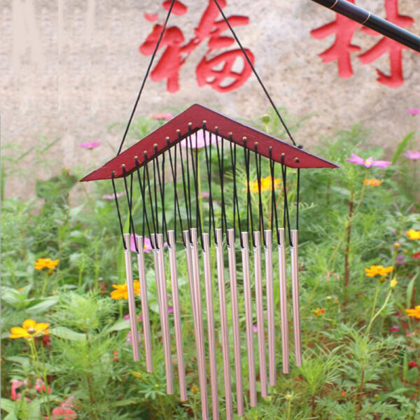 yazi Wind Chime House Collection 15 Silver Tube Matel